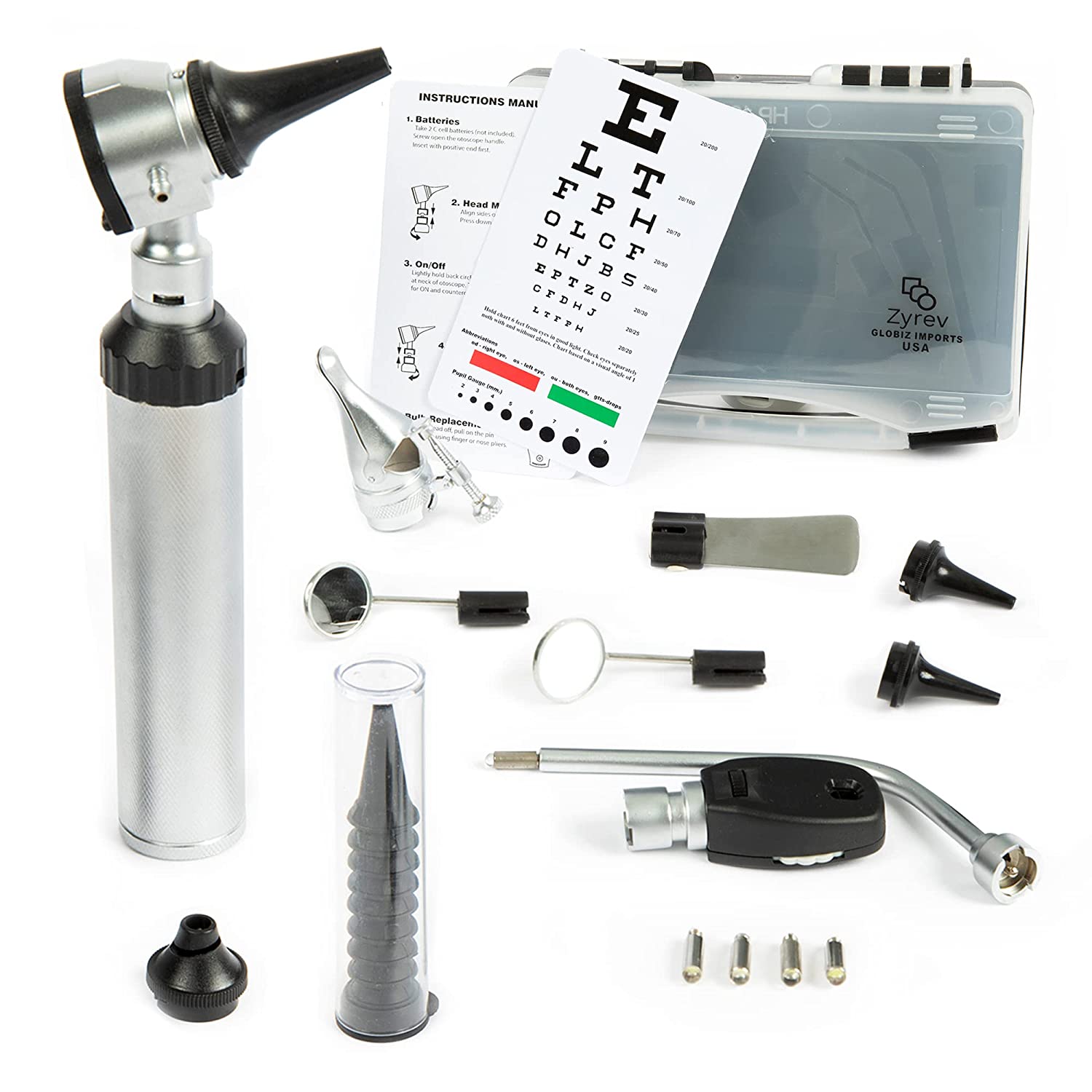 New Professional ENT Otoscope Ophthalmoscope set UPGRADED For medical –  Protege Medical Inc.