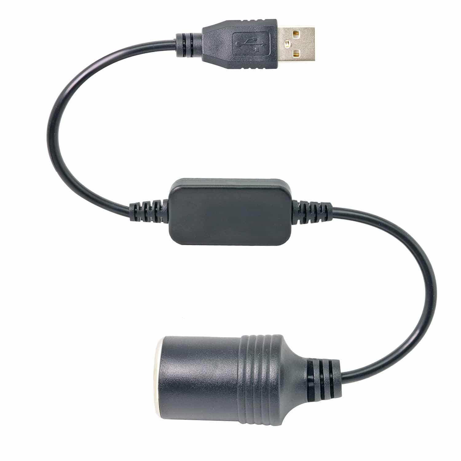  USB A Male to 12V Car Cigarette Lighter Socket Female