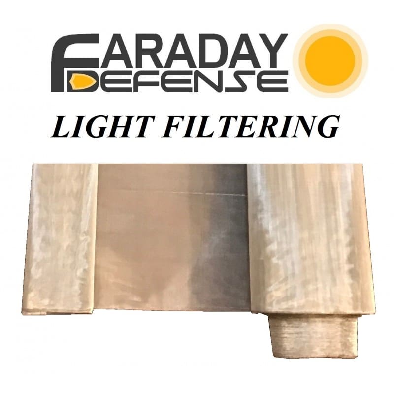Faraday Defense EMF RF Shielding LIght Filtering Fine Mesh 50″ x 1′
