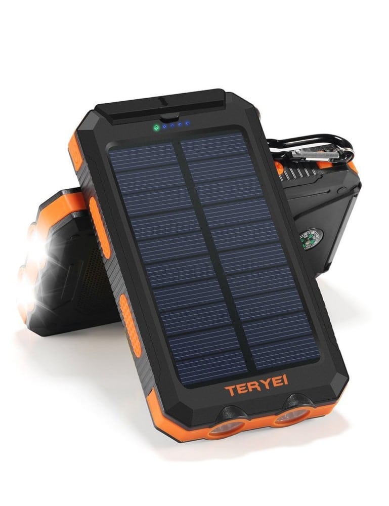 Solar Charger Teryei Solar Power Bank 15000mAh External Backup Outdoor