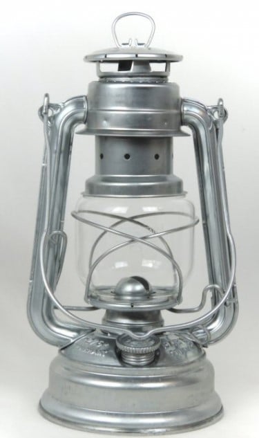 galvanized FEUERHAND® hurricane storm lantern Baby Special 276 iron color 