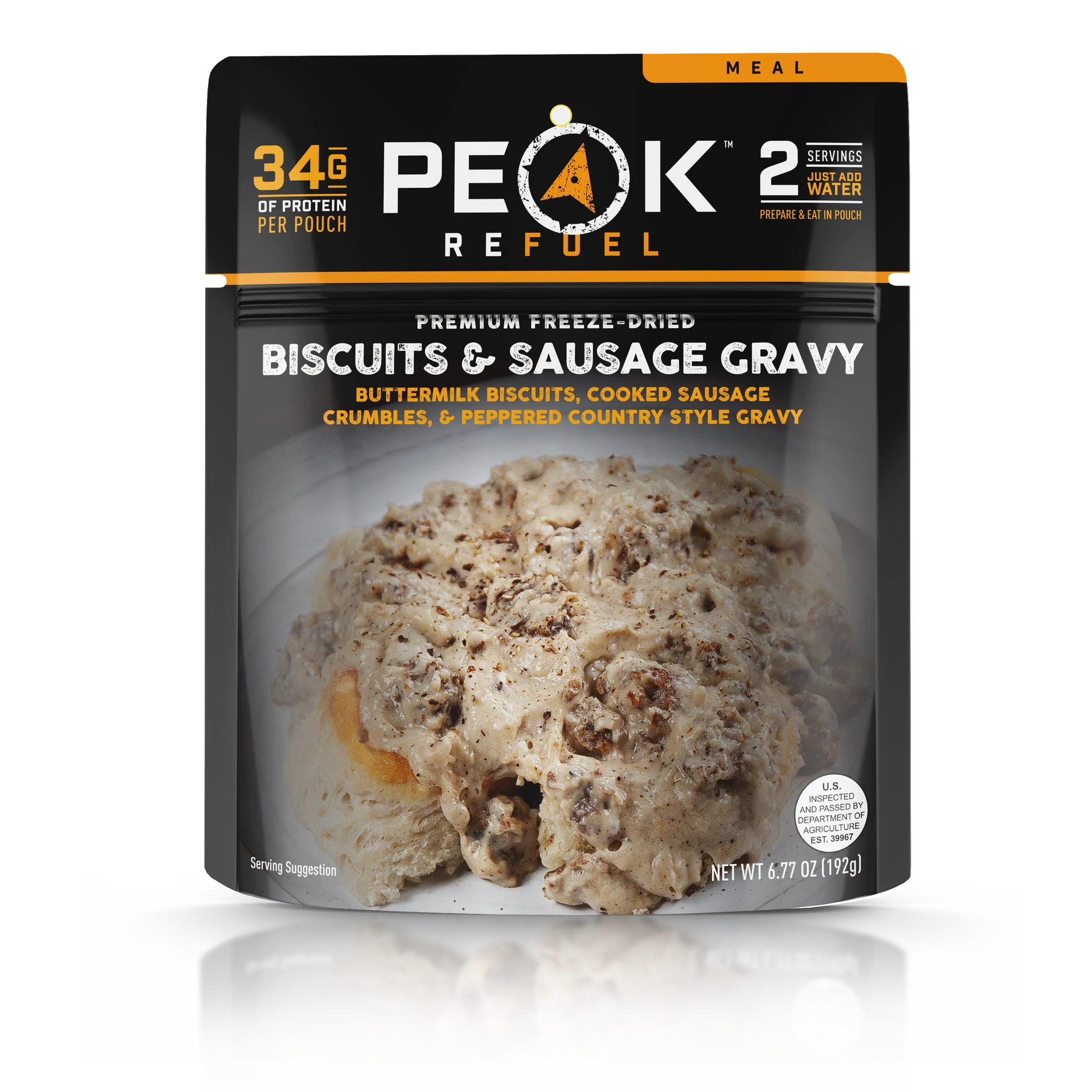 Peak Refuel Biscuits & Sausage Gravy – Freeze-Dried Backpacking Meal