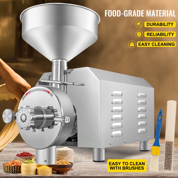 Commercial Grinding Machine for Spices 3000W Corn Mill Grinder
