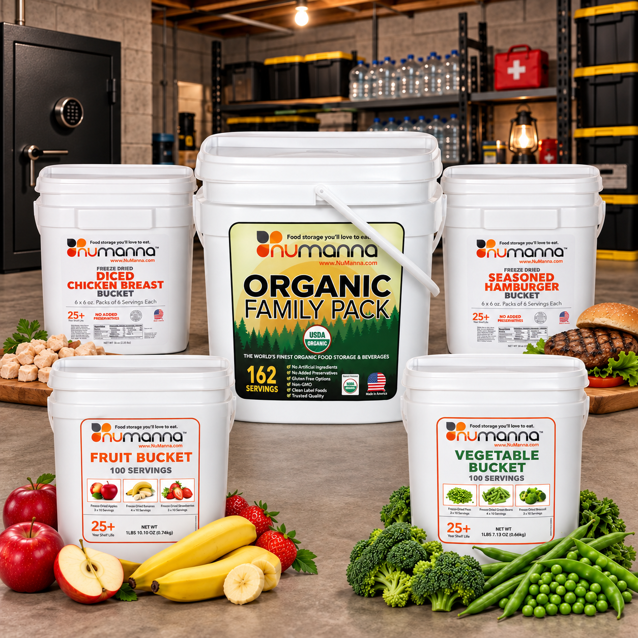 Organic Basic 2 Food Kit (1 Person 1 Month) Satisfaction Upgrade (Premium) ORGANIC