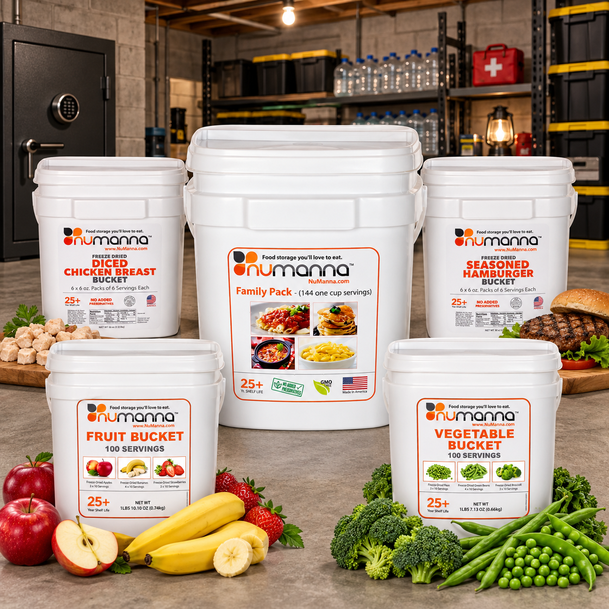Non-Gmo Basic 1 Food Kit (1 Person 1 Month) Satisfaction Upgrade (Premium)