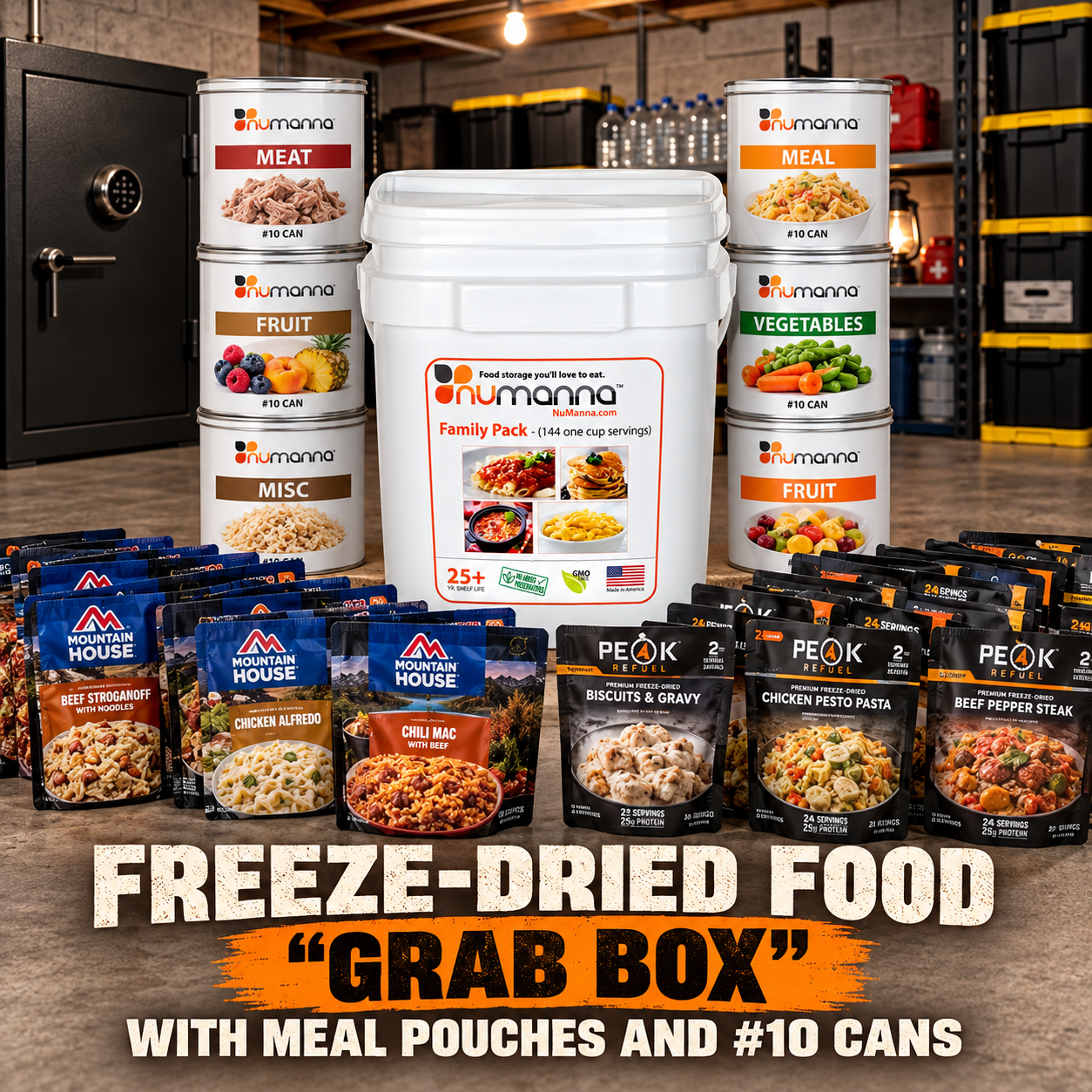 Non-Gmo Basic 1 Food Kit (1 Person 1 Month) Satisfaction Upgrade (Standard) v2 Freeze-Dried Food Grab Box Assortment