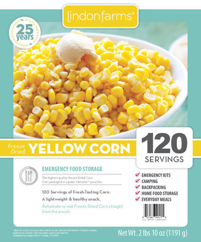 Freeze Dried Corn (120 Servings)