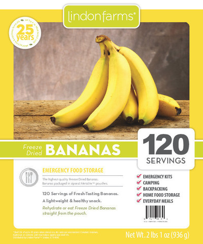 Freeze Dried Bananas (120 Servings)