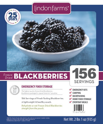 Freeze Dried Blackberries (156 Servings)