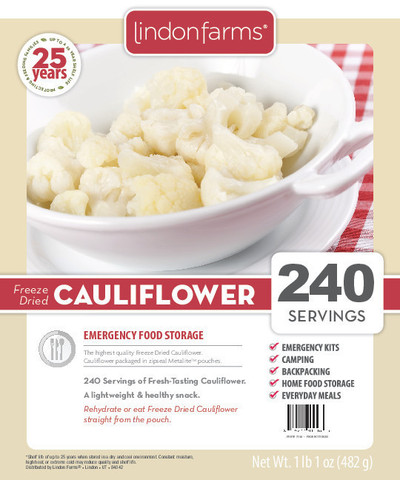 Freeze Dried Cauliflower (240 Servings)