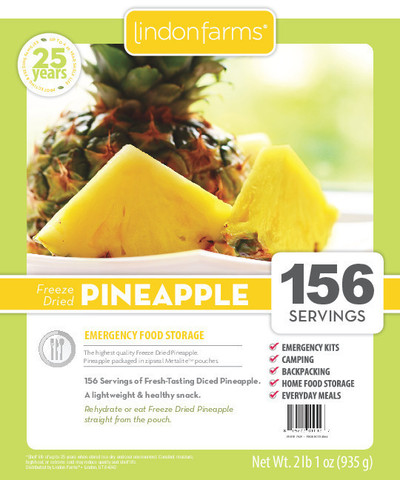 Freeze Dried Pineapples (156 Servings)
