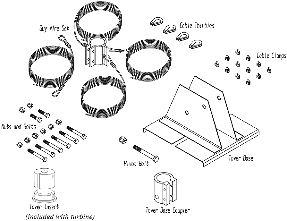 24' Tower Kit Components
